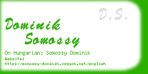 dominik somossy business card